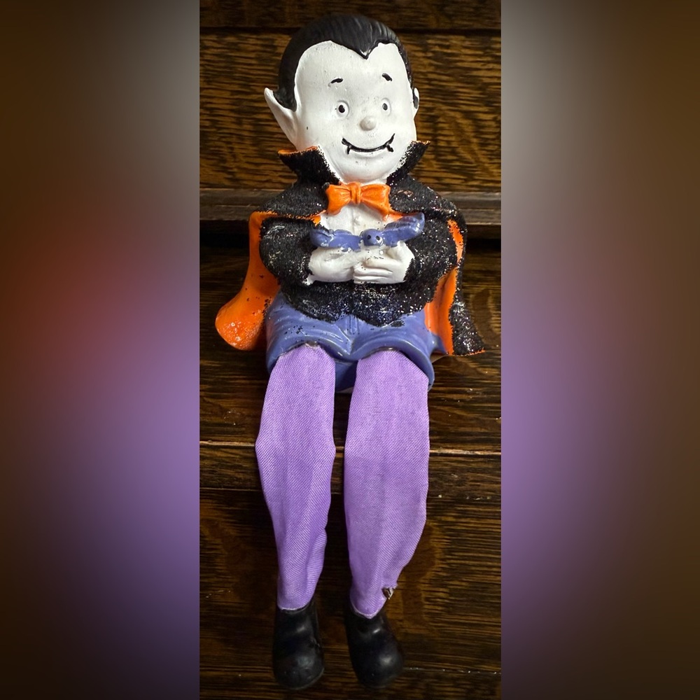 Charming Halloween Vampire Figurine Shelf Sitter